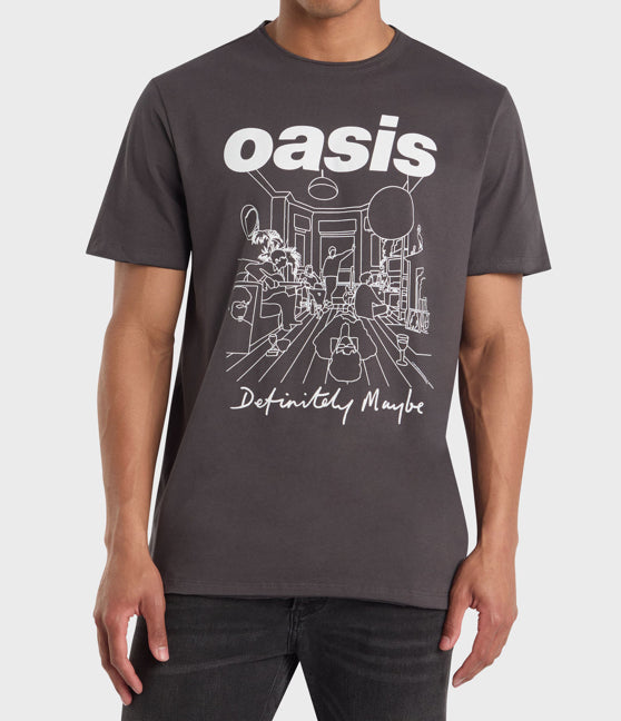 OASIS DEFINITELY MAYBE Charcoal Tee