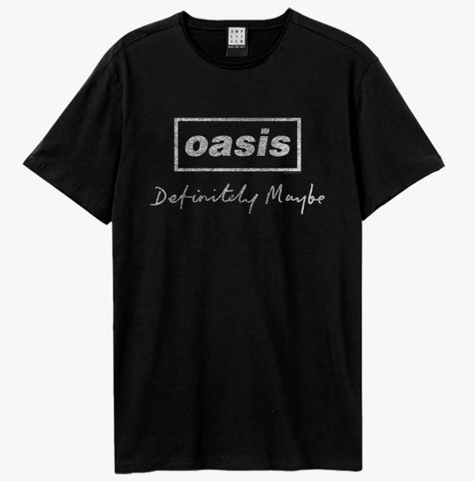 OASIS DEFINITELY MAYBE DISTRESSED Black Tee