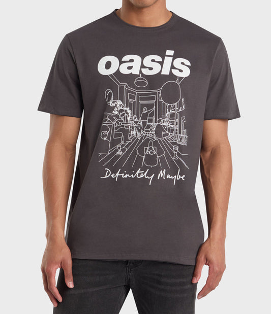 OASIS DEFINITELY MAYBE Charcoal Tee