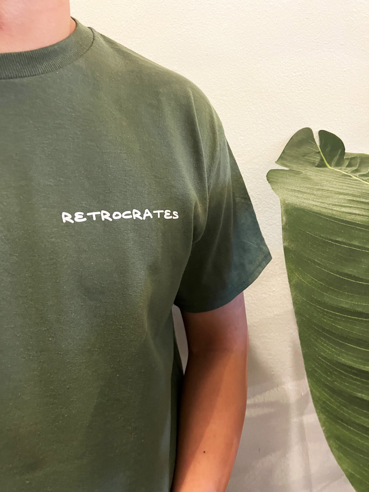 Retrocrates Crate Digging Tee Military Green