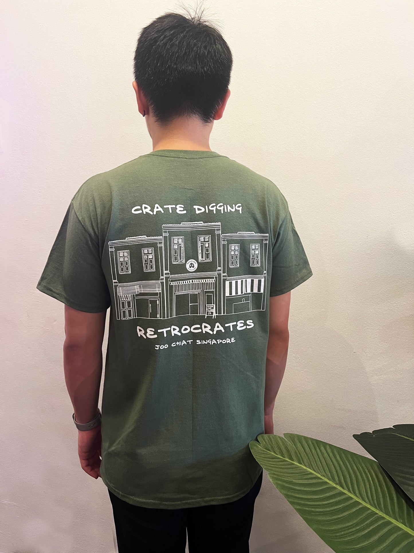 Retrocrates Crate Digging Tee Military Green