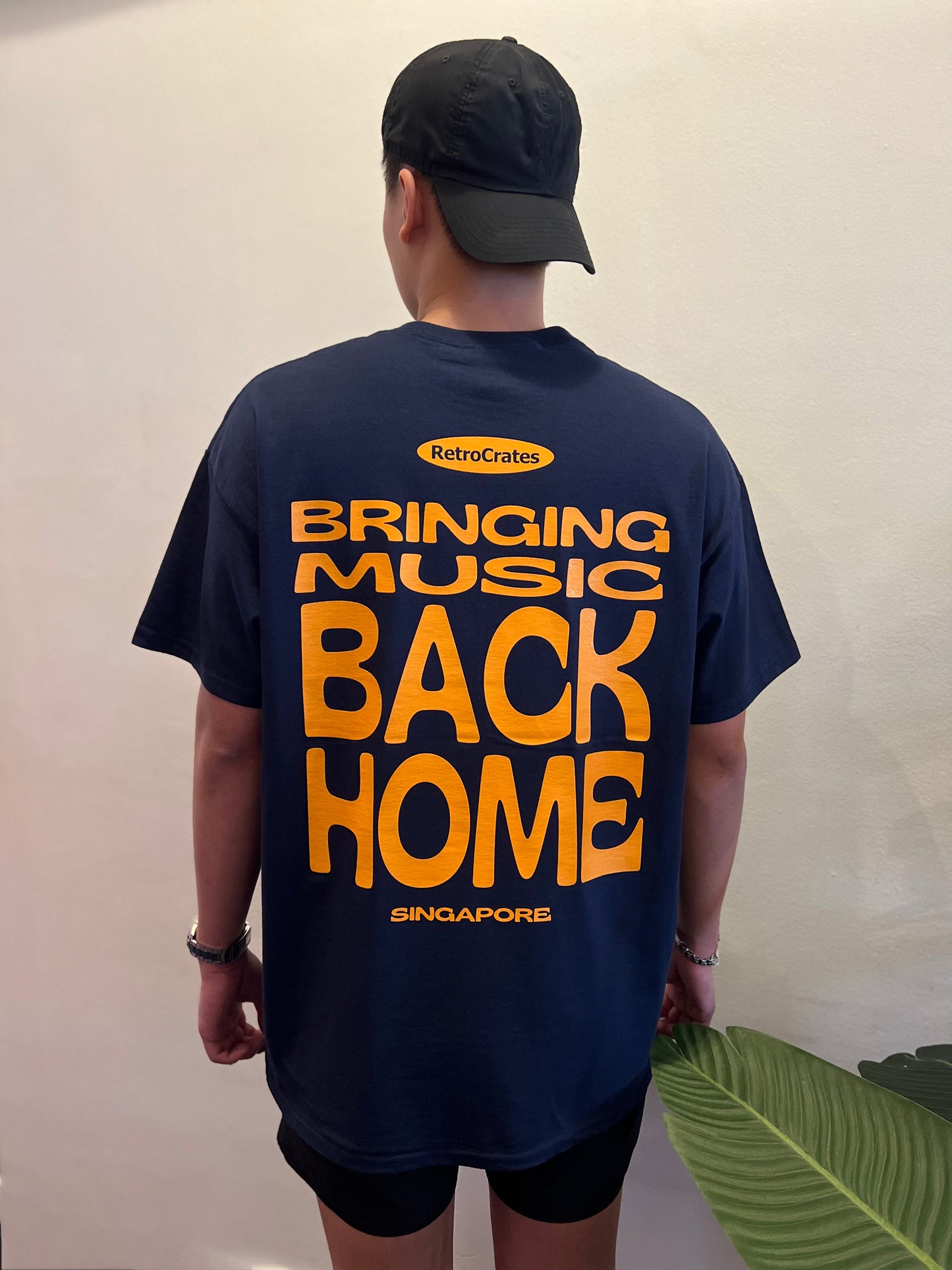 Bringing Music Back Home Tee Navy Blue