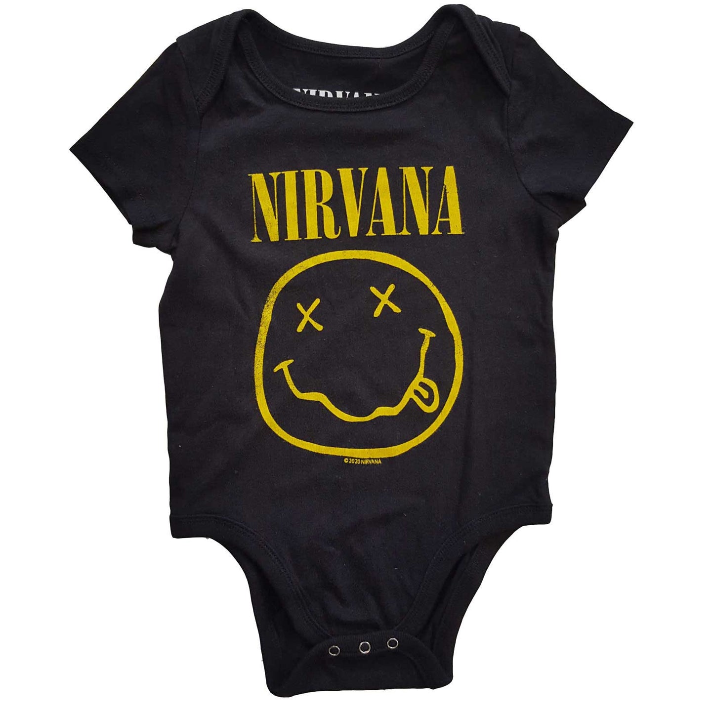 Nirvana Yellow Smiley Baby Onesie